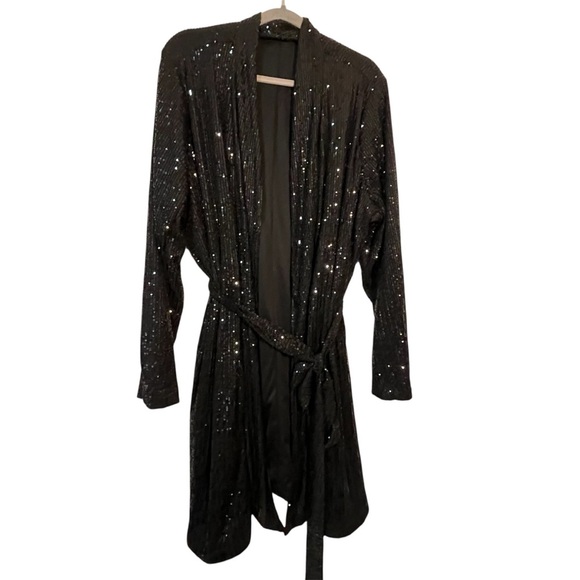 Fully Sequinned Plus Size 24 Wrap dress Lane Bryant Formal Costume Holiday - Picture 1 of 7